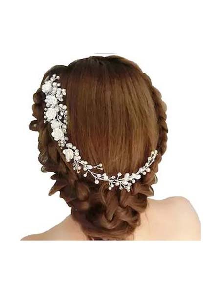 Imitation Pearl Bridal Flower Hair Pins Bridal Hair Jewelry Lady