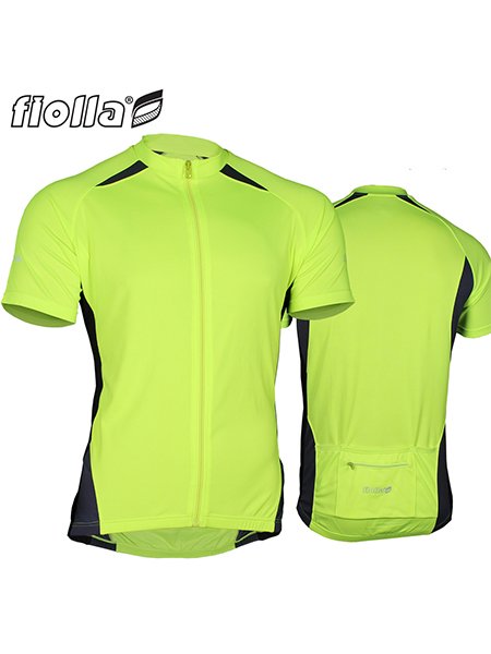 FIOLLA Cyclo-Dri Mens Cycling Jersey(Neon Hi Viz)