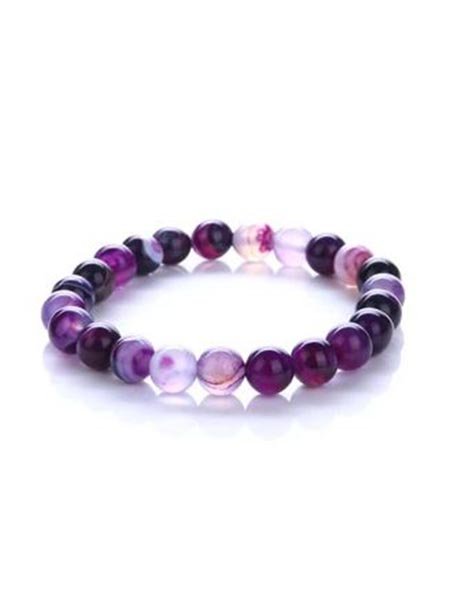 luck Purple Bracelet Chakra Yoga Beads