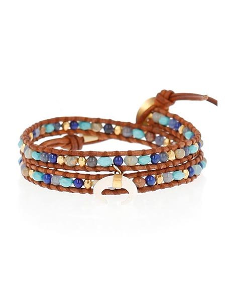 Chan Luu summer turquoise double wrap bracelet