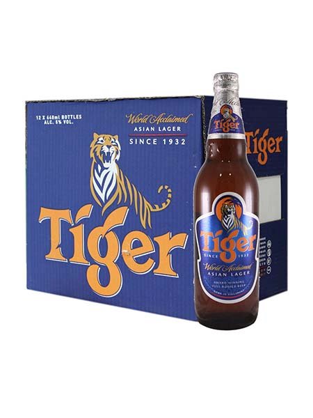 Tiger Asian Lager Beer (640ml x 12Bottles)